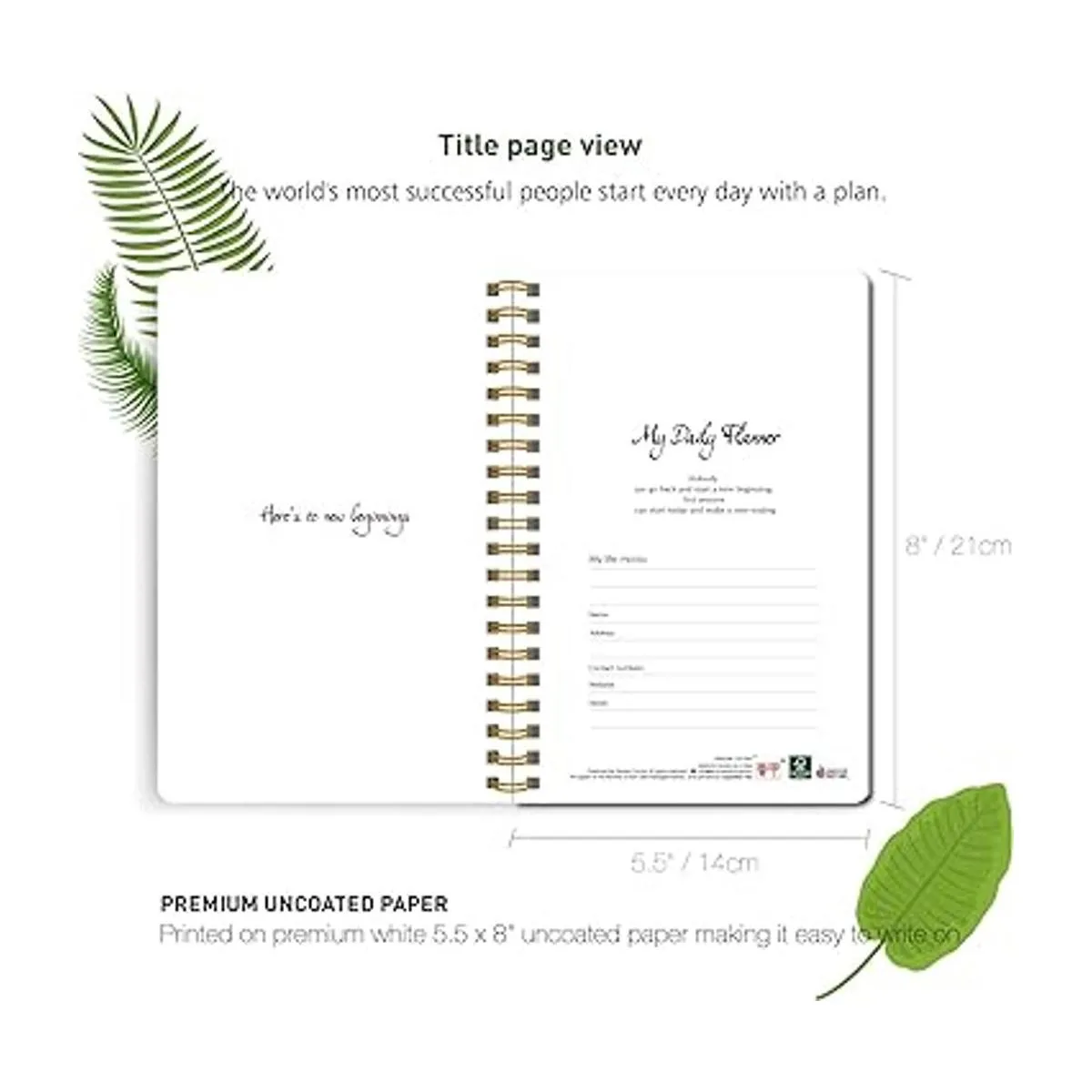 Agenda diaria A5 bloc de notas Organizador personal de_2