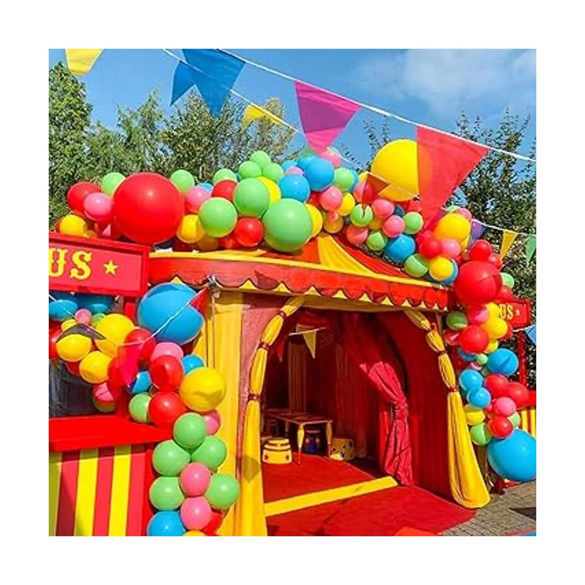 RUBFAC 120 globos de látex de arcoíris de 12 pulgadas 12_5