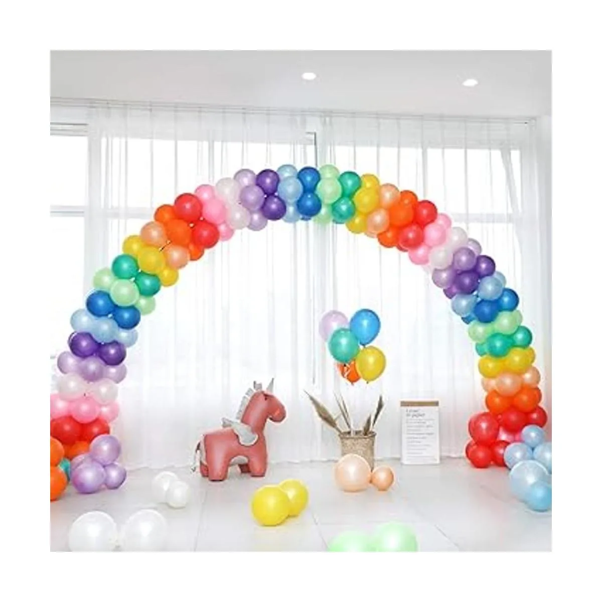 RUBFAC 120 globos de látex de arcoíris de 12 pulgadas 12_6
