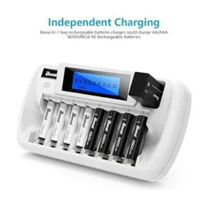 BONAI 81 Bay AA Battery Charger with LCD Display for_2
