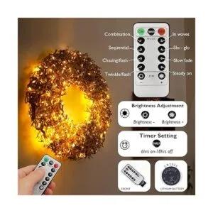 Homemory 200 luces LED de hadas largas que funcionan con_2