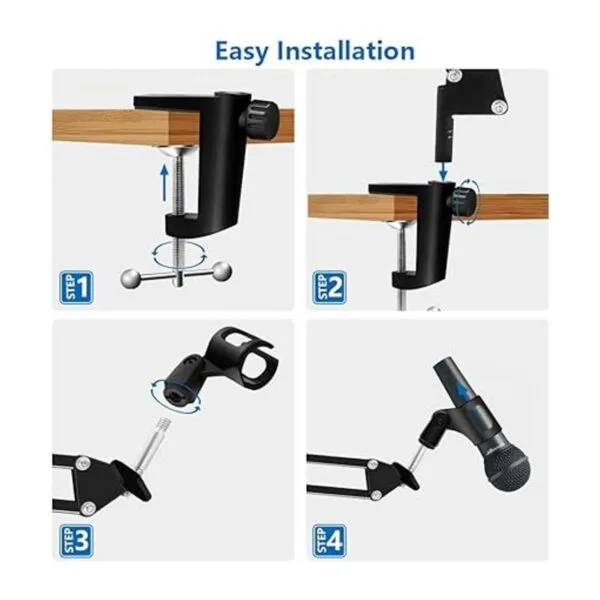 K KASONIC Soporte para micrófono soporte ajustable para_5