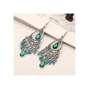 30 piezas de plata antigua lámpara pendientes conector