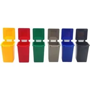 Nuanmu Juego de basura pequeño de 3 colores estilo 4