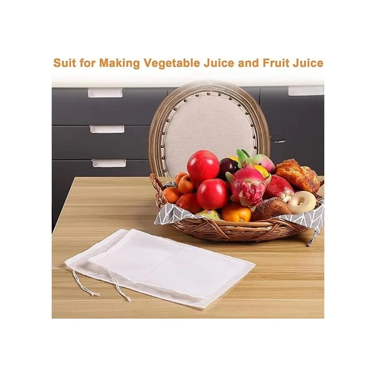 6 paquetes de bolsas reutilizables de malla fina de nailon