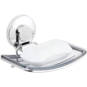 LEVERLOC Soporte de jabón cromado con ventosa para ducha_1