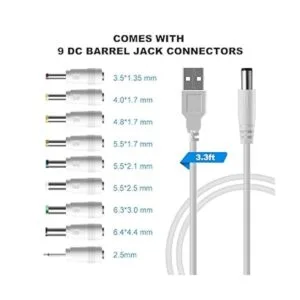 LANMU Cable de alimentación USB a CC cable de carga_2