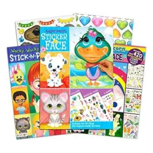 Make a Face Libros de calcomanías para niñas y niños_1