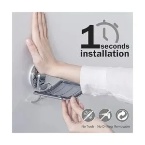 LEVERLOC Soporte de jabón cromado con ventosa para ducha_2