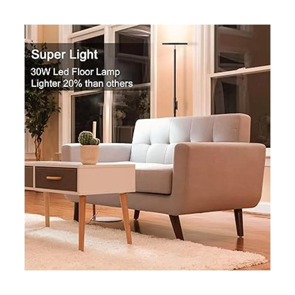 Lámpara de pie 30 W2400 LM Sky LED moderna 3_2