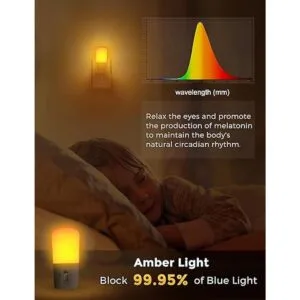 LOHAS Luz nocturna ámbar luz nocturna amarilla regulable_4