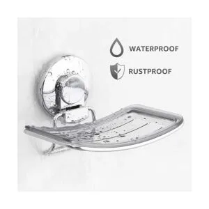 LEVERLOC Soporte de jabón cromado con ventosa para ducha_3