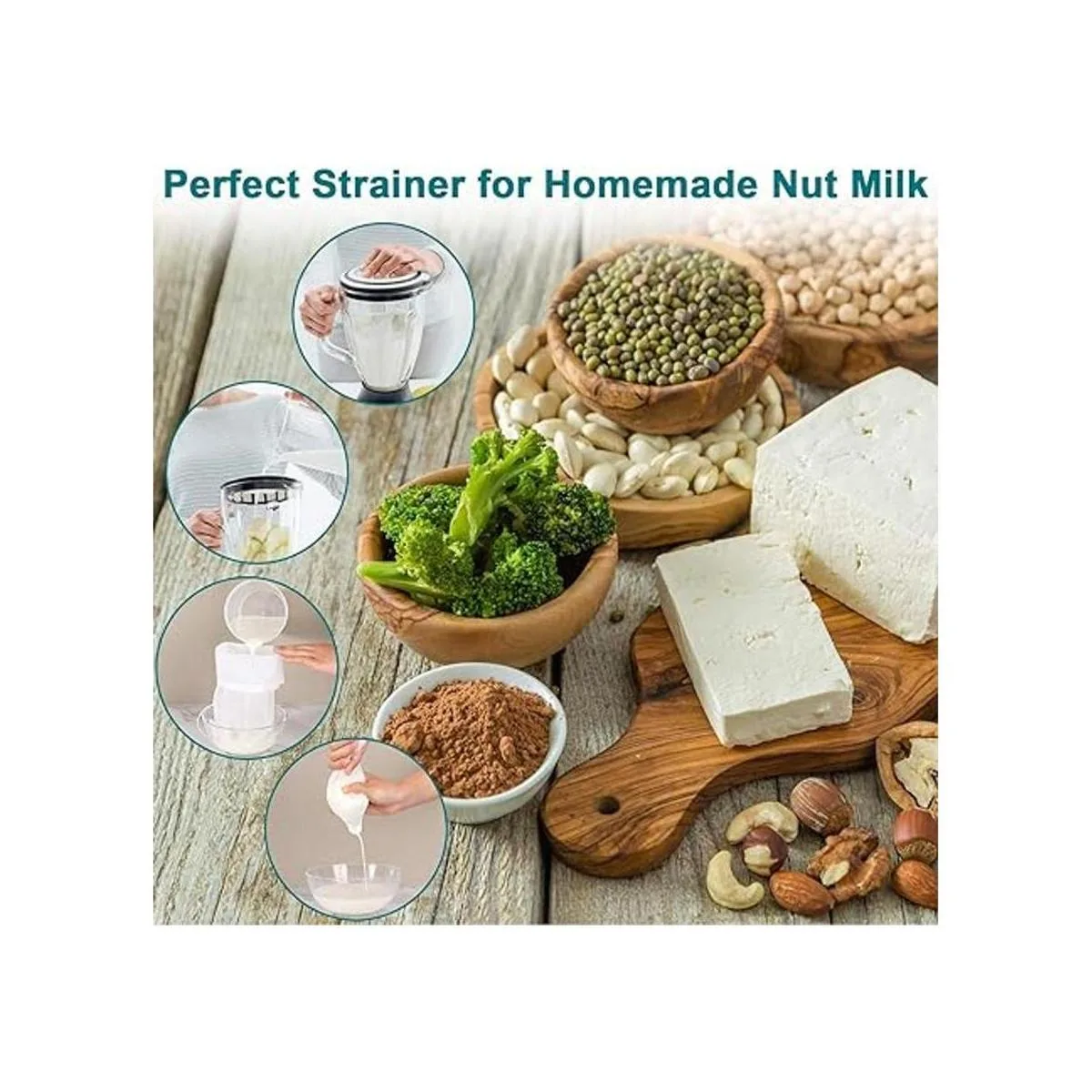 6 paquetes de bolsas reutilizables de malla fina de nailon