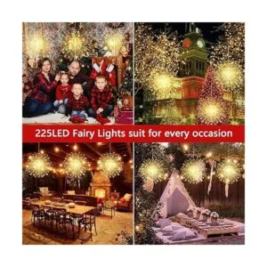 Guirnalda de luces de Navidad de hadas 225 luces LED DIY