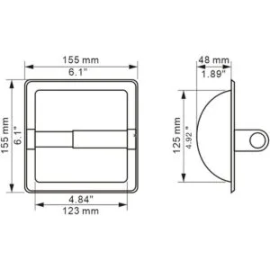POKIM Soporte de papel higiénico empotrado negro_5
