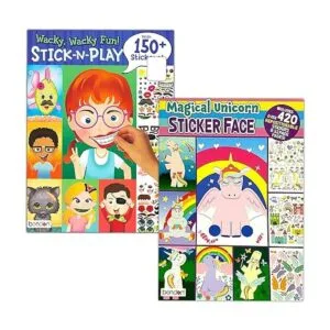 Make a Face Libros de calcomanías para niñas y niños_3