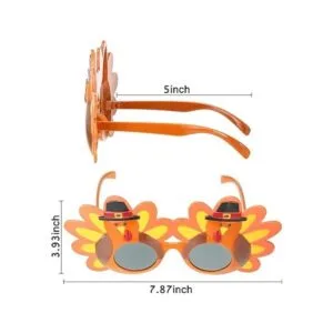 2 diademas de pavo de Acción de Gracias 2 gafas de sol de_3