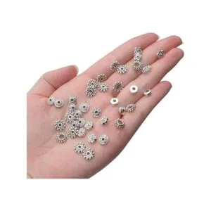 300 piezas de aleación de plata envejecida cuentas