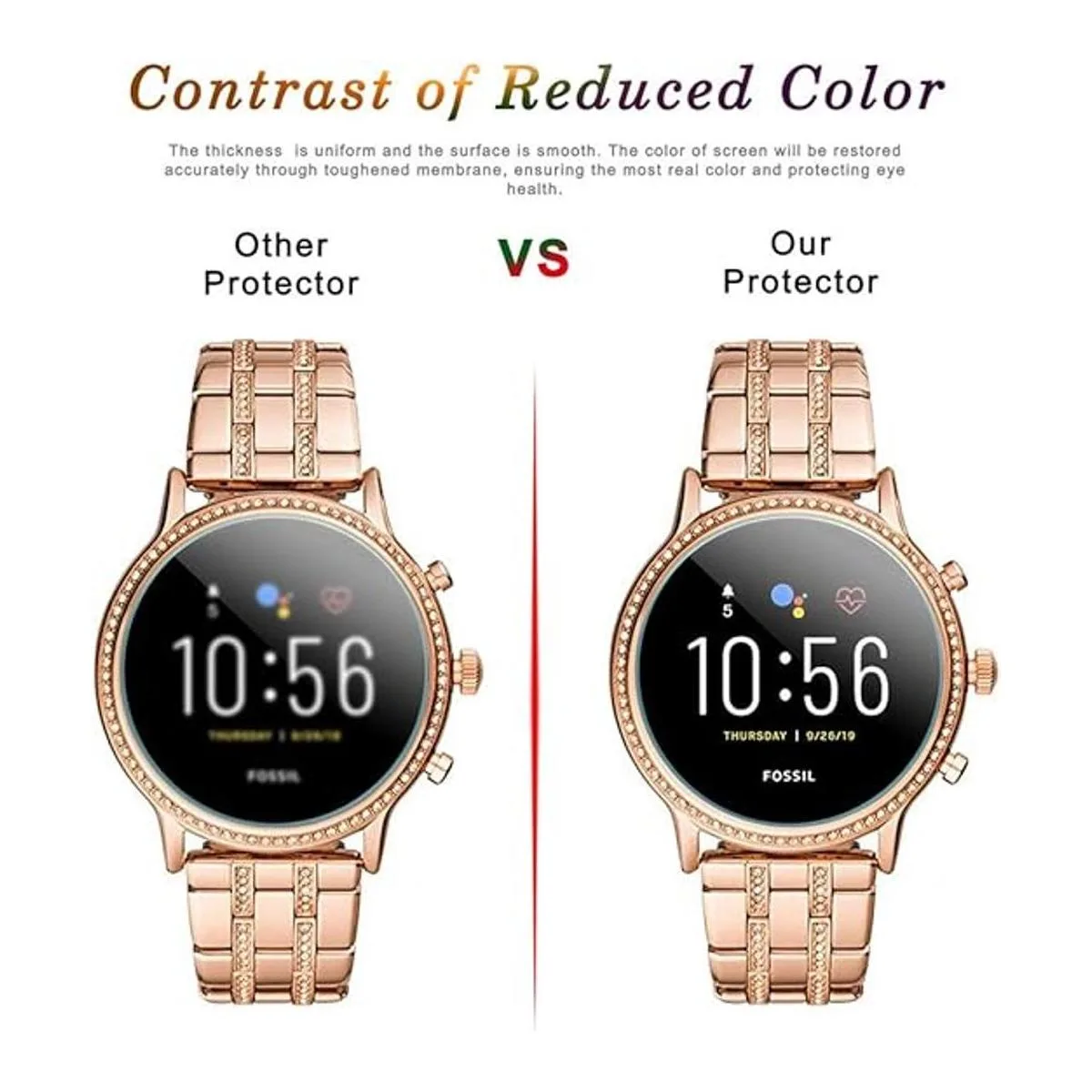 Suoman Paquete de 3 protectores de pantalla Fossil Gen 5_3