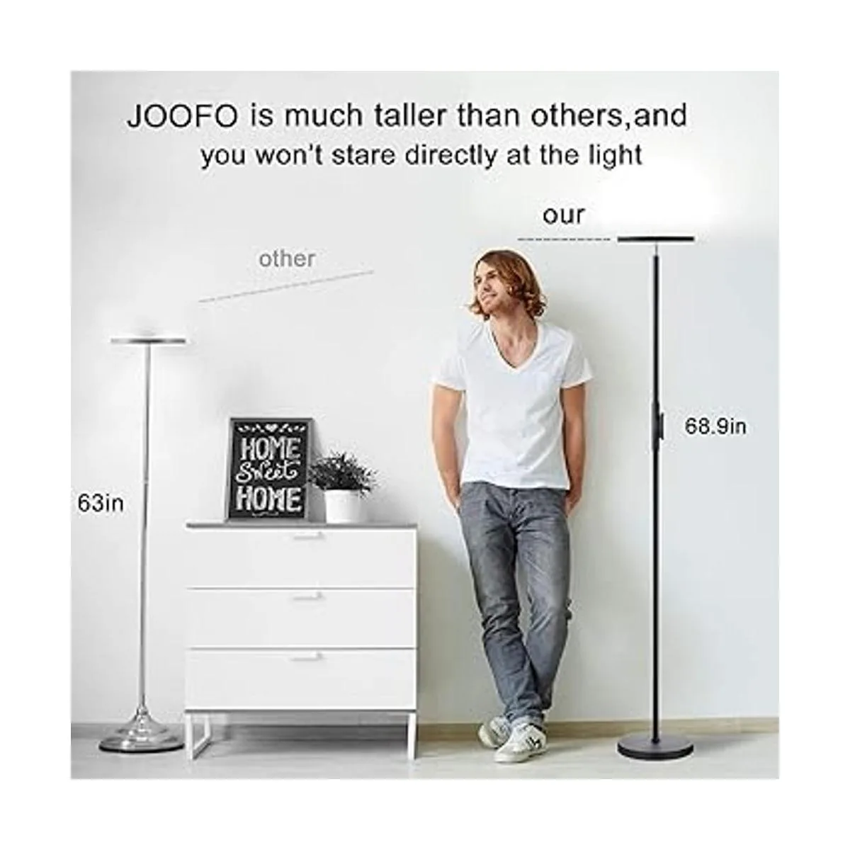 Lámpara de pie 30 W2400 LM Sky LED moderna 3_3