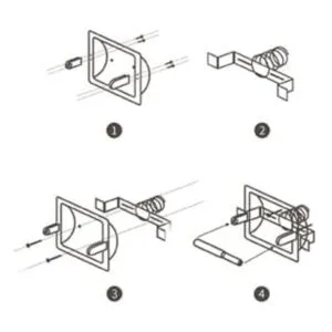 POKIM Soporte de papel higiénico empotrado negro_6