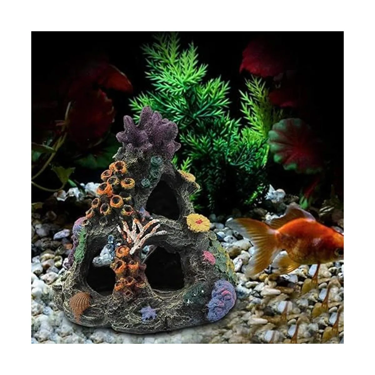 PINVNBY Decoración de acuario de coral para peces de