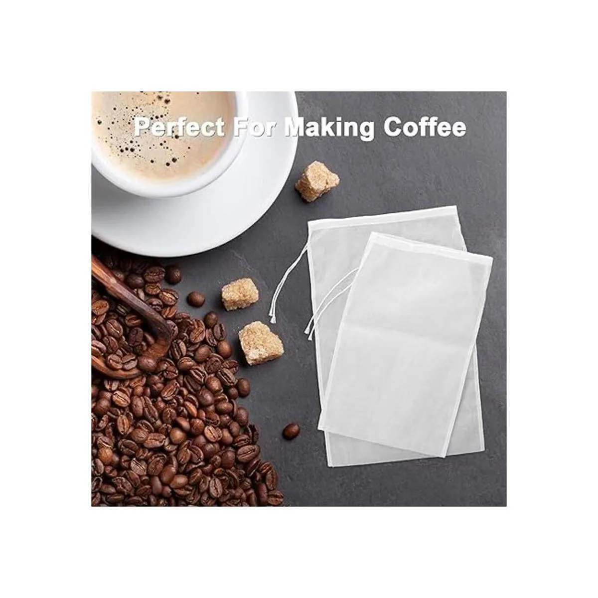 6 paquetes de bolsas reutilizables de malla fina de nailon