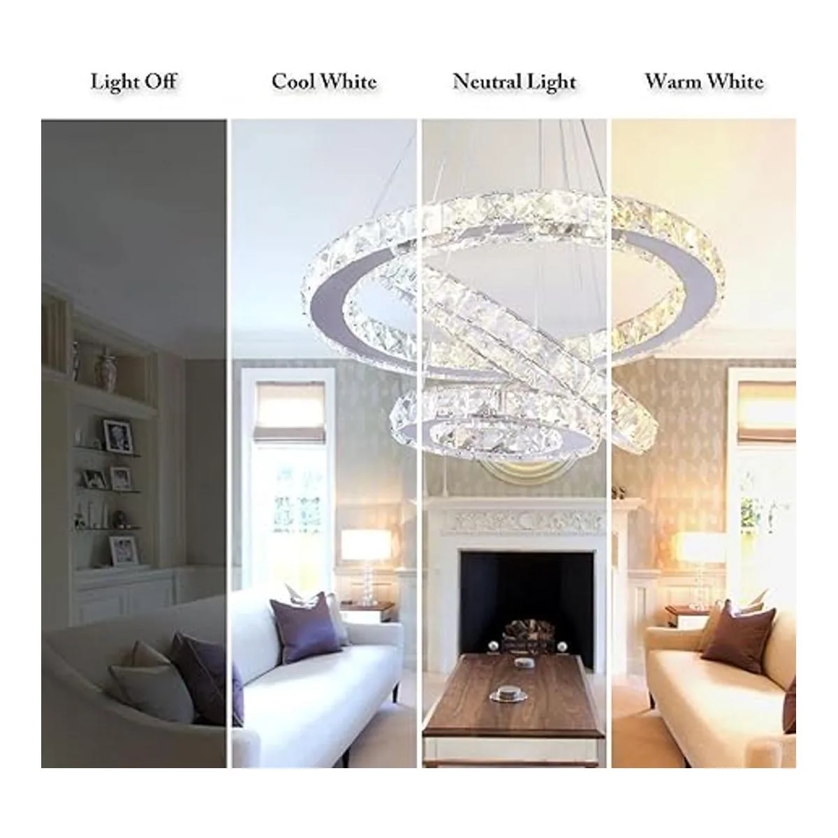 Lámparas de araña LED con 3 anillos lámpara de techo_2