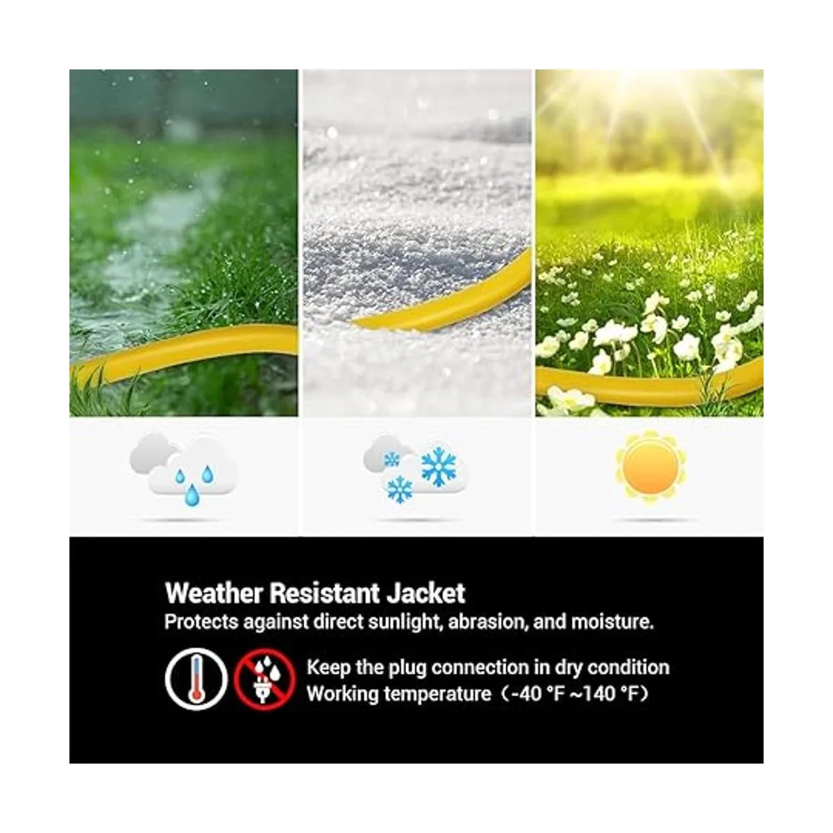 DEWENWILS Separador de cable de extensión de tres grifos_5