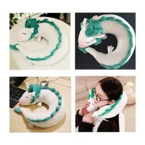 ForBEST Almohada de peluche en forma de U de dragón con