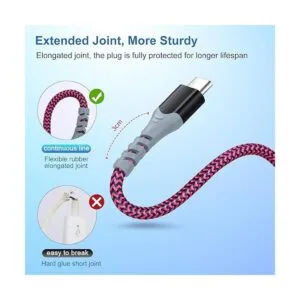 Pofesun Cable USB tipo C de carga rápida de 10 pies_2