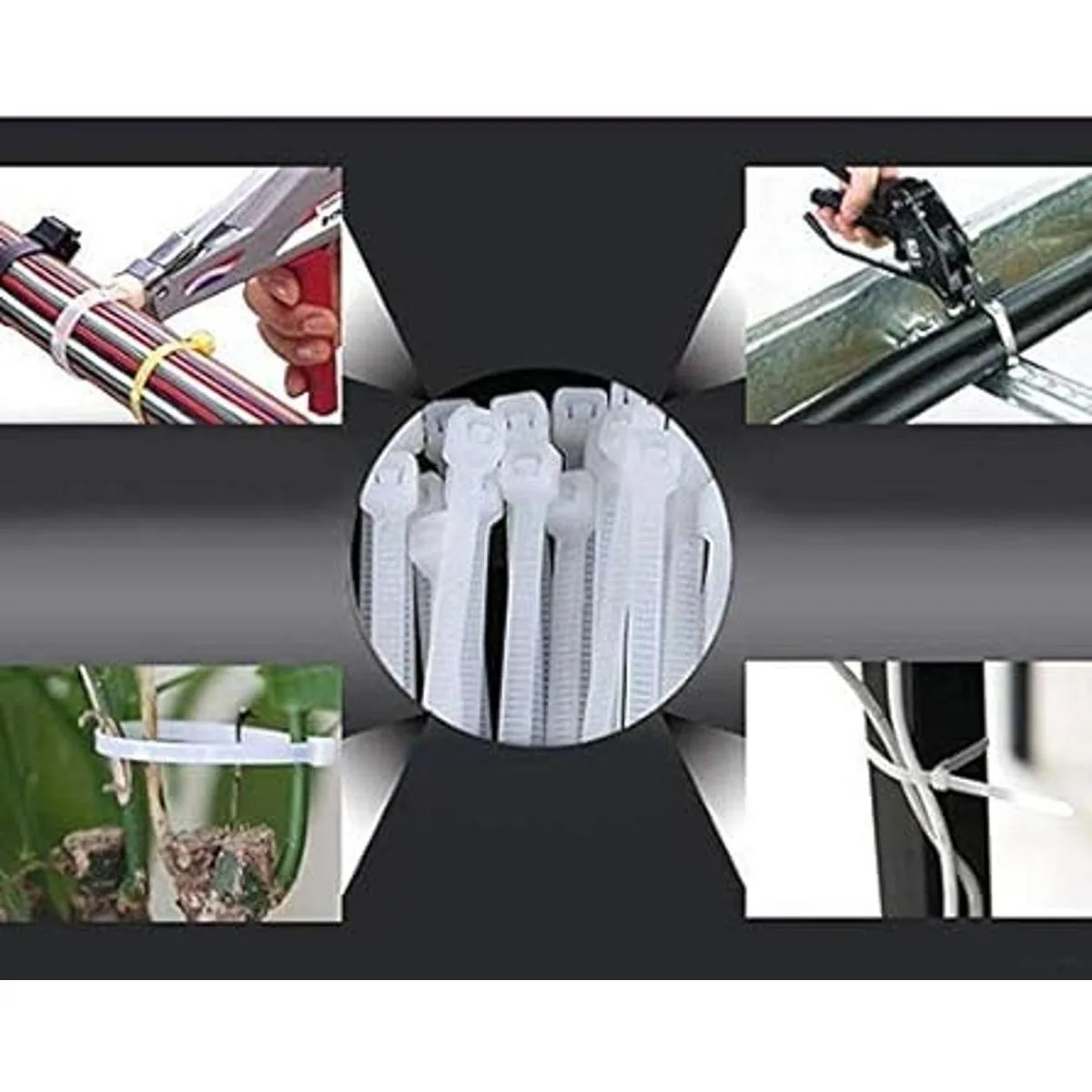 1200 bridas de colores con cremallera multiusos varios_5