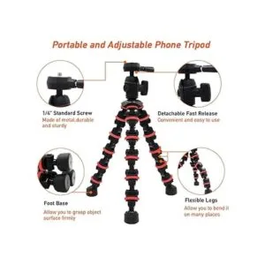 Linkcool Trípode de pulpo con soporte de teléfono remoto_4
