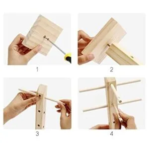 TANG SONG Soporte de exhibición de vidrio de madera maciza_4