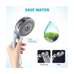 DOILIESE Alcachofa de ducha de alta presión de 6 ajustes
