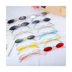 12 piezas de gafas de sol ovaladas estilo vintage retro_4