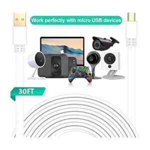 Itramax Cable de alimentación micro USB de 30 pies