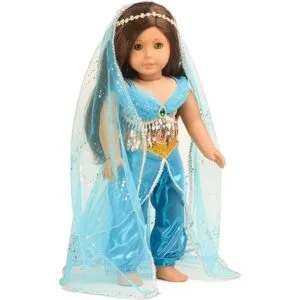 Dulce Dolly Muñeca Ropa Princesa Jasmine Disfraz para