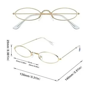 12 piezas de gafas de sol ovaladas estilo vintage retro_2