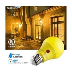 TORCHSTAR Bombilla LED A19 de color amarillo del atardecer_3