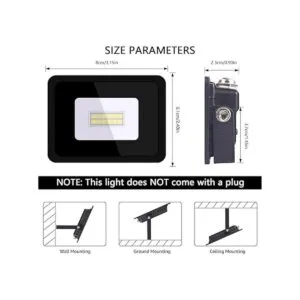 Miheal 110 V paquete de 2 luces LED de 10 W luz blanca