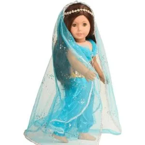 Dulce Dolly Muñeca Ropa Princesa Jasmine Disfraz para