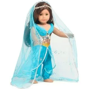 Dulce Dolly Muñeca Ropa Princesa Jasmine Disfraz para