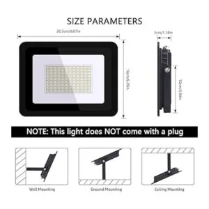 Miheal 2 unidades 100W LED luz de inundación luz de_2