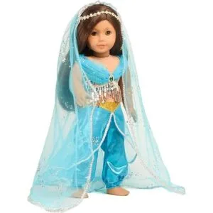 Dulce Dolly Muñeca Ropa Princesa Jasmine Disfraz para