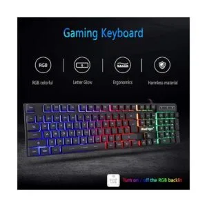 BlueFinger Combo de teclado RGB para juegos y mouse_3