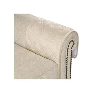 Brilliant Sunshine Premium Grey Silky Velvet Sofa Armrest