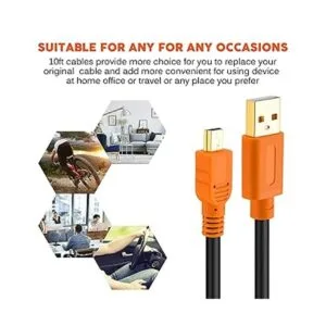 Mini cable USB 25 pies Tan QY Mini USB Cable USB 2.0 Tipo_2