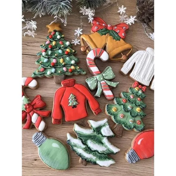 LILIAO Juego de cortador de galletas de Navidad 3 piezas