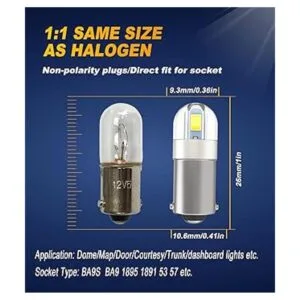 Serundo Auto BA9S Bombilla LED para automóvil BA9 1895_2